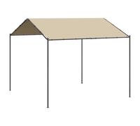 Qnhdfrt Gazebo da Giardino 3x3 m Tenda a Baldacchino Beige in Acciaio
