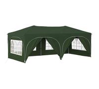 Qnhdfrt Gazebo da Giardino Pop-Up 3x6 m con 6 Pareti Laterali Verde | Padiglione da esterno regolabile in altezza con struttura in metallo e tessuto Oxford per eventi in giardino.