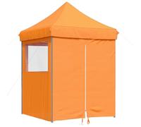 Qnhdfrt Gazebo Pieghevole 2x2 m Tenda da Giardino Arancione per Eventi | Ideale per giardino e mercati all'aperto, questa tenda pop-up arancione offre ombra e stile per ogni evento.