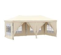 Qnhdfrt Gazebo Pieghevole 3x6 m con Pareti Laterali per Eventi Crema