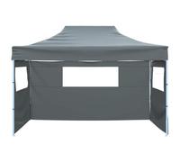 Qnhdfrt Gazebo Pieghevole 431x291 cm con 3 Pareti Antracite | Ideale per eventi in giardino e feste all'aperto, offre un'ampia zona d'ombra con protezione UV e montaggio rapido.