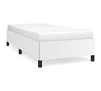 Qnhdfrt Giroletto Singolo 80x200 cm Bianco in Similpelle con Doghe