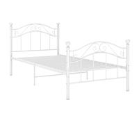 Qnhdfrt Giroletto Singolo in Metallo Bianco per Cameretta 100x200 cm | Struttura per camera da letto con stabile base a doghe integrate, ideale per materassi 100x200 cm. Facile da montare.