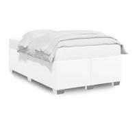 Qnhdfrt Giroletto una Piazza e Mezza 120x190 cm Similpelle Bianco | Design elegante per camera da letto con doghe integrate in legno per un supporto ottimale del materasso francese.