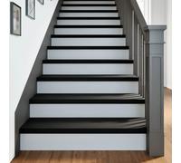 Qnhdfrt Gradini per scale in legno massello di quercia marrone scuro, 100 x 30 x 2 cm, venature naturali e robusti, utilizzabili anche come davanzale