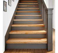 Qnhdfrt Gradini per scale in legno massello di rovere 100 x 25 x 2 cm, venature naturali e robusti, adatti anche come davanzale