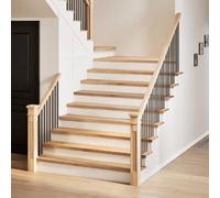 Qnhdfrt Gradini per scale in rovere massiccio, 110 x 25 x 2 cm, non trattato, effetto legno naturale, robusti e durevoli per interni ed esterni, versatili come davanzale o superficie decorativa