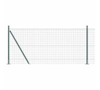 Qnhdfrt Kit Recinzione Giardino Acciaio PVC con Basi 10x1 m Verde