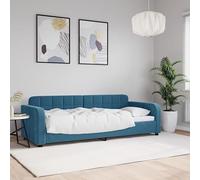 Qnhdfrt Letto 2 in 1 blu 80 x 200 cm velluto design moderno come divano e letto per gli ospiti con struttura in legno massiccio in metallo, comodo e durevole per soggiorno, camera da letto