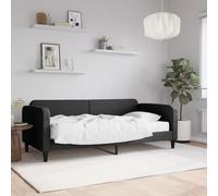Qnhdfrt Letto 2 in 1 con materasso nero 90 x 190 cm come divano e letto per gli ospiti per soggiorno, camera da letto, con spazio di archiviazione, robusto letto in legno massello