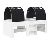 Qnhdfrt Letto 3 pz in Legno Ingegnerizzato Bianco e Nero 203x101 cm