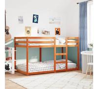 Qnhdfrt Letto a castello in legno di pino massiccio 90 x 190 cm con protezione anti-caduta e scala per un uso ottimale dello spazio nella cameretta dei bambini o nella camera degli ospiti