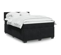 Qnhdfrt Letto a molle, 140 x 200 cm, in tessuto di velluto, con testiera, con molle insacchettate, materasso e topper per un sonno riposante in camera da letto