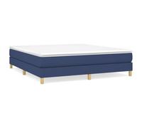 Qnhdfrt Letto a molle, 160 x 200 cm, blu, set completo con materasso a molle insacchettate e topper in schiuma, moderno letto imbottito in tessuto traspirante per un sonno riposante