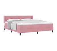 Qnhdfrt Letto a Molle 180x200 cm con Testiera e Materasso Rosa