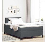 Qnhdfrt Letto a molle con illuminazione a LED, 120 x 200 cm, colore grigio, design moderno, materasso a 5 zone, scarico della pressione, salvaspazio, per camera da letto
