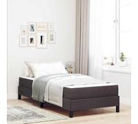 Qnhdfrt Letto a molle con materasso, 100 x 200 cm, marrone scuro, design moderno e robusto materiale in legno, telaio medio, materasso in schiuma solido per un sonno riposante