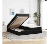 Qnhdfrt Letto a pouf 180 x 200 cm, in velluto nero, con molle insacchettate, letto matrimoniale con vano sollevatore idraulico e materassi a media resistenza per dormire e camera degli ospiti