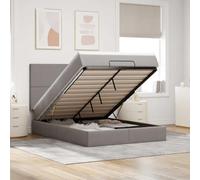 Qnhdfrt Letto a pouf con materasso, tortora, 140 x 190 cm, grande spazio di archiviazione, con molle insacchettate, ascensore idraulico, per camera da letto, camera dei ragazzi, camera degli ospiti