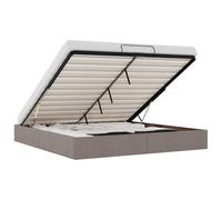 Qnhdfrt Letto Contenitore 180x200 cm Tessuto Tortora Idraulico | Ottimizza lo spazio in camera da letto con giroletto idraulico imbottito e rete a doghe inclusa senza materasso.