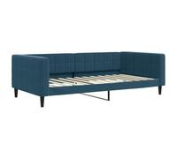 Qnhdfrt Letto da Giorno 100x200 cm in Velluto Blu Divano Letto 2 in 1 | Struttura versatile per salotto o camera da letto con doghe incluse e imbottitura morbida per ospitare amici.