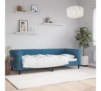 Qnhdfrt Letto giornaliero blu 80 x 200 cm moderno 2 in 1 divano letto come letto per gli ospiti o Daybed con rivestimento in velluto e robusto telaio in legno in metallo per soggiorno, camera da letto