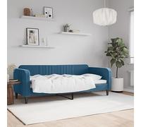 Qnhdfrt Letto giornaliero blu 80 x 200 cm velluto moderno 2 in 1 divano letto come letto per gli ospiti o Daybed con struttura in legno massiccio in metallo, comodo e durevole per soggiorno, camera da
