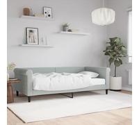 Qnhdfrt Letto giornaliero con materasso grigio chiaro, 90 x 190 cm, moderno divano letto 2 in 1 come letto o divano con rivestimento in velluto e materasso in schiuma per soggiorno, camera da letto