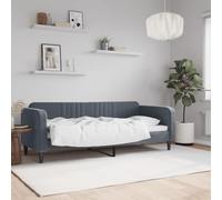 Qnhdfrt Letto giornaliero grigio scuro 80 x 200 cm velluto moderno 2 in 1 divano letto come letto per gli ospiti o Daybed con struttura in metallo legno comodo e robusto per soggiorno e camera da