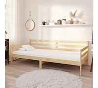 Qnhdfrt Letto giornaliero in legno massello di pino 90 x 200 cm con materasso bianco multifunzionale letto ospite come divano e mobili da letto per soggiorno camera degli ospiti