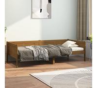 Qnhdfrt Letto giornaliero marrone miele in legno massello di pino 90 x 190 cm divano letto multifunzionale come letto per ospiti con rete a doghe per soggiorno e camera degli ospiti