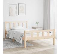 Qnhdfrt Letto in legno di pino massiccio, 100 x 200 cm, struttura in legno di pino non trattato con design rustico, robusto e durevole, per camera da letto, letto degli ospiti o camera dei ragazzi