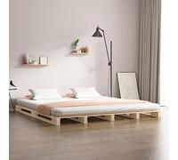 Qnhdfrt Letto in legno di pino massiccio 135 x 190 cm, design moderno con robusto telaio in legno e pratica rete a doghe per un buon comfort durante il sonno, adatto per camera da letto, camera degli