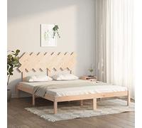 Qnhdfrt Letto in legno massello, 160 x 200 cm, non trattato con testiera, robusto letto matrimoniale, design moderno, per camera da letto, camera degli ospiti, camera dei ragazzi