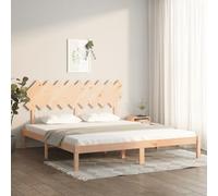 Qnhdfrt Letto in legno massello, 180 x 200 cm, in pino naturale, non trattato con testiera, telaio robusto per materasso da 180 x 200 cm, design moderno per camera da letto e camera degli ospiti