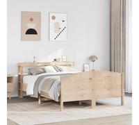 Qnhdfrt Letto in legno massello di pino senza materasso, 140 x 200 cm, con ripiano e testiera per un sonno rilassante e spazio in camera da letto, camera dei ragazzi