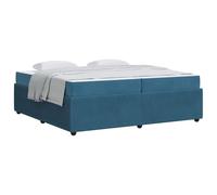 Qnhdfrt Letto Matrimoniale 200x200 cm con Materasso e Doghe in Tessuto Blu | Struttura moderna per camera da letto con supporto 280 kg, imbottitura in schiuma e molle insacchettate per il relax.
