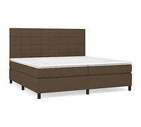Qnhdfrt Letto matrimoniale a molle, 200 x 200 cm, con materasso a molle insacchettate e topper, testiera regolabile, struttura in legno stabile