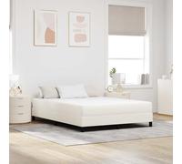 Qnhdfrt Letto matrimoniale crema, 140 x 200 cm, con materasso a molle insacchettate, telaio in legno, moderno letto per ospiti per camera da letto, camera dei ragazzi e appartamenti in città