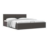 Qnhdfrt Letto Matrimoniale Imbottito con Contenitore 160x200 cm Grigio | Struttura letto in MDF e acciaio con meccanismo idraulico a gas e vano inferiore per la tua camera da letto.