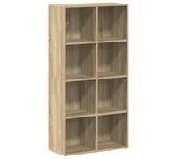 Qnhdfrt Libreria 8 Scomparti Credenza Rovere Sonoma 66x30x130 cm | Mobile versatile a terra per soggiorno o studio, posizionabile anche in orizzontale come credenza bassa.