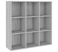 Qnhdfrt Libreria 9 Scomparti Grigio Sonoma, Mobile Giorno 98x29x97,5 cm
