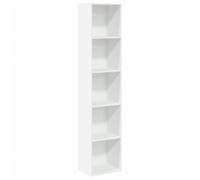 Qnhdfrt Libreria Bianca 40x30x189 cm Scaffale a Giorno Salvaspazio