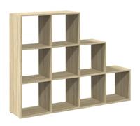 Qnhdfrt Libreria Divisorio a Scala con 9 Cubi Rovere Sonoma Truciolato