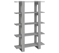 Qnhdfrt Libreria Divisorio Multistrato Grigio Sonoma 100x30x160 cm