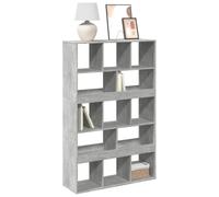 Qnhdfrt Libreria grigio cemento, 100 x 33 x 156,5 cm, materiale in legno con 13 scomparti, sottile e alta come divisorio per soggiorno, cucina e molto altro ancora