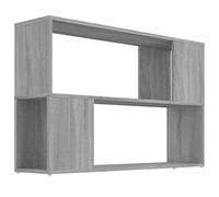 Qnhdfrt Libreria Grigio Sonoma 100x24x63 cm in Legno Multistrato | Mobiletto basso con 2 ripiani a giorno per libri e decorazioni, ideale per valorizzare soggiorno e ufficio.