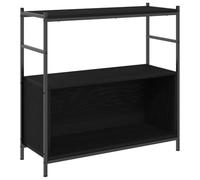 Qnhdfrt Libreria Legno Ingegnerizzato e Ferro Rovere Nero 80x30x78,5 cm