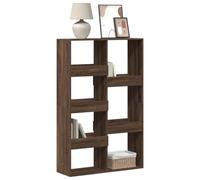 Qnhdfrt Libreria marrone effetto quercia legno 100 x 33 x 155,5 cm sottile alta con 7 ripiani per soggiorno, cucina, divisorio e decorazione