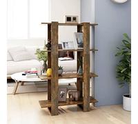 Qnhdfrt Libreria per affumicatura, 80 x 30 x 123 cm, in legno sottile, con funzione divisorio, robusta, per soggiorno, corridoio, ufficio, libri, DVD